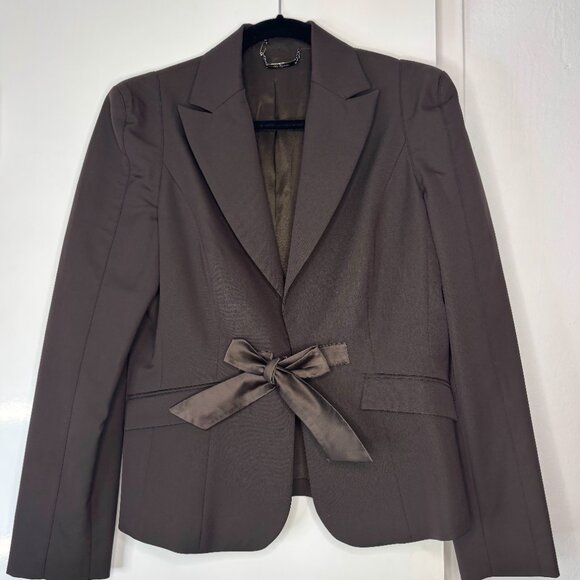 Les Copains Blazer With Satin Bow Closure Orig 1100. Sz 46 (US 12) - Picture 1 of 12